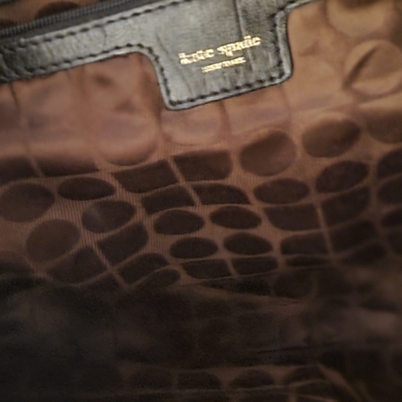KATE SPADE CROC EMBOSSED, SUEDE & LEATHER 12IN 12IN HOBO BAG - Picture 5 of 12